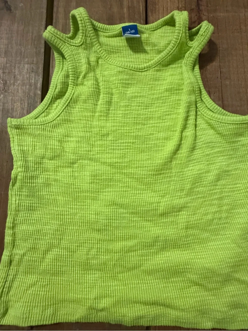 Old Navy Neon Green Ribbed Tank Top for Kids